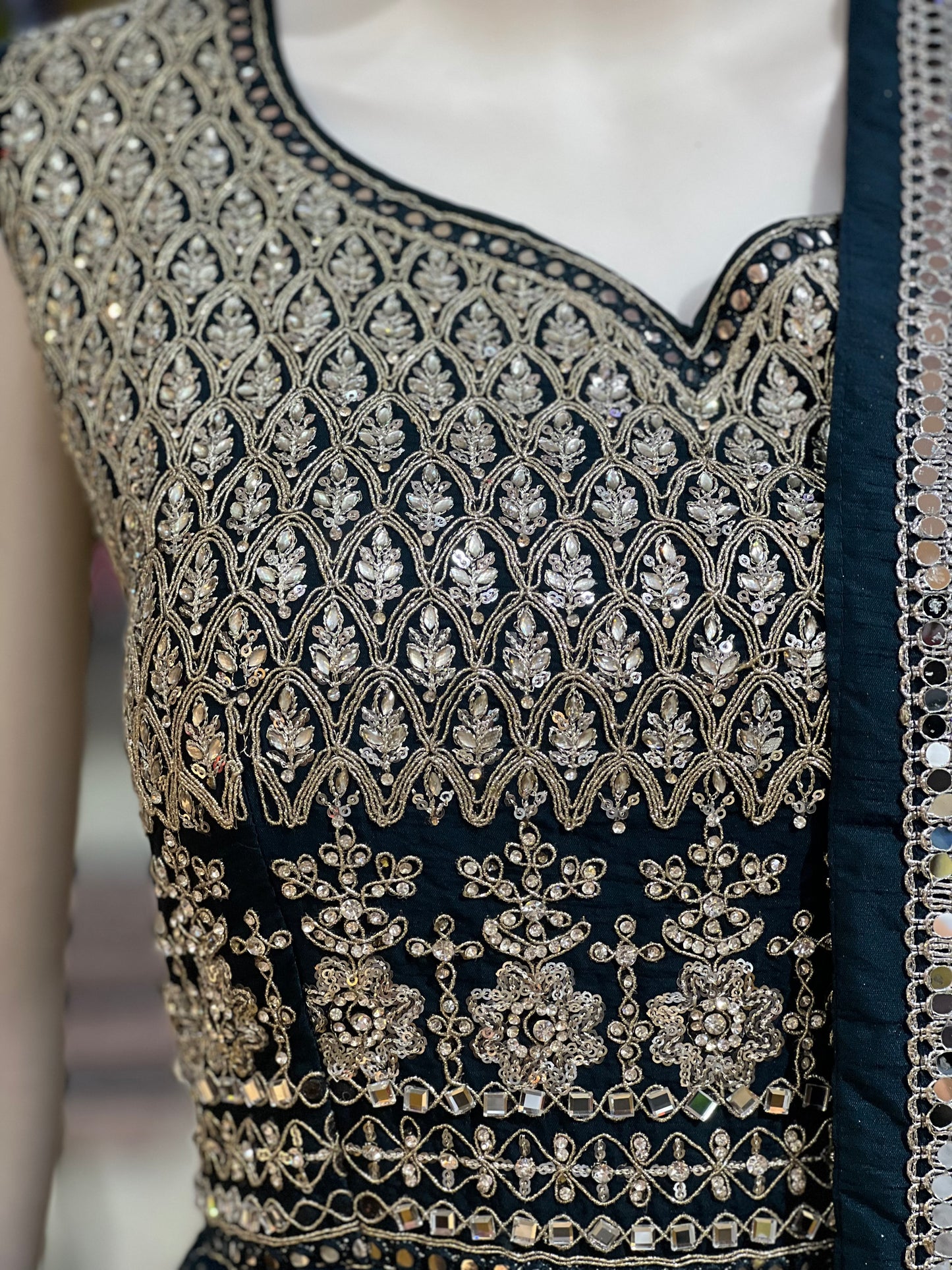 Silver Zari Gown